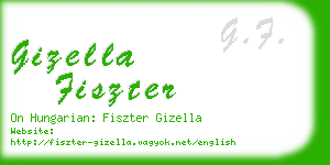 gizella fiszter business card